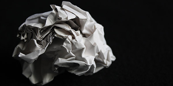 Content Ideas Screwed up paper ball